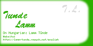 tunde lamm business card